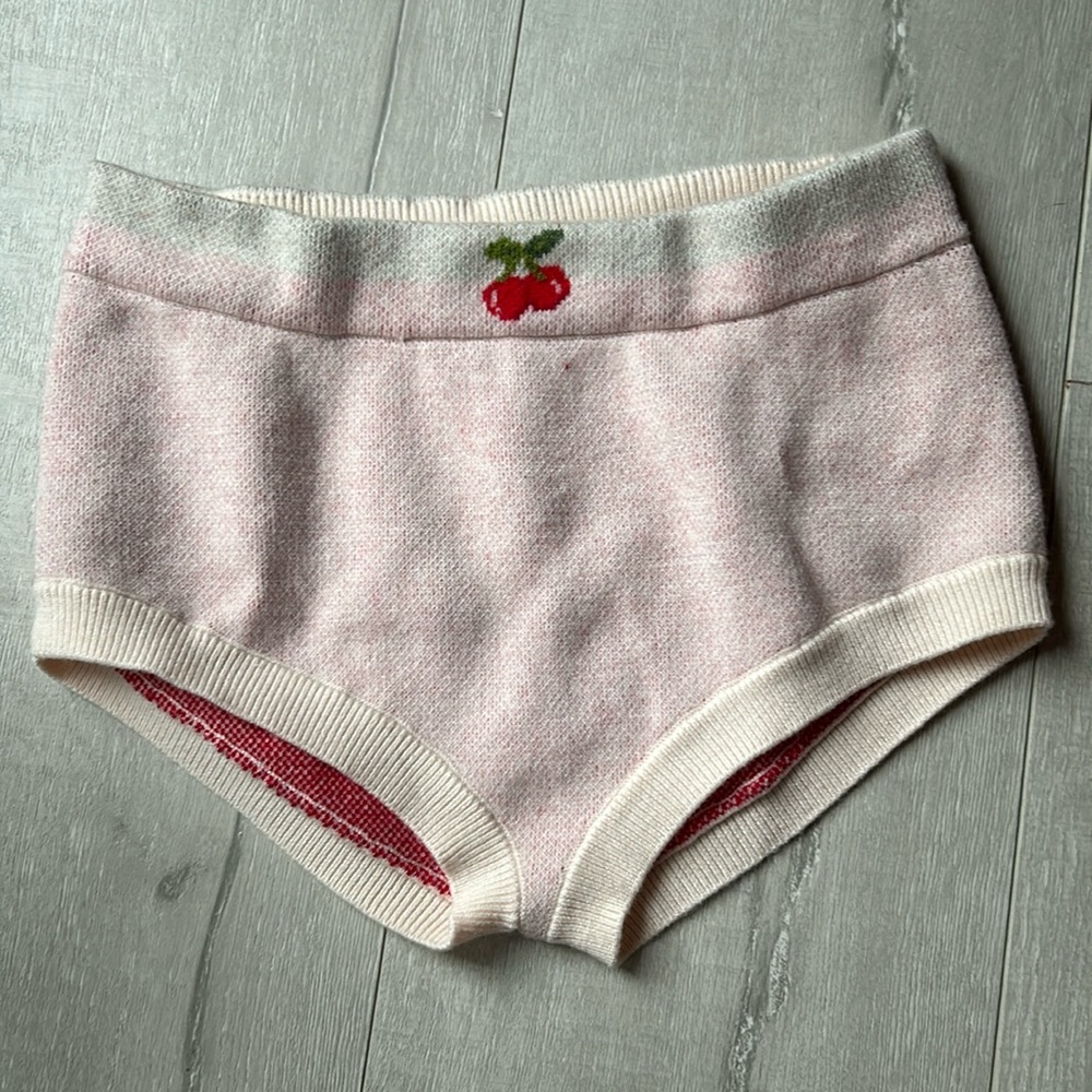 Free People Cherry Sweater Shorts/ Underwear